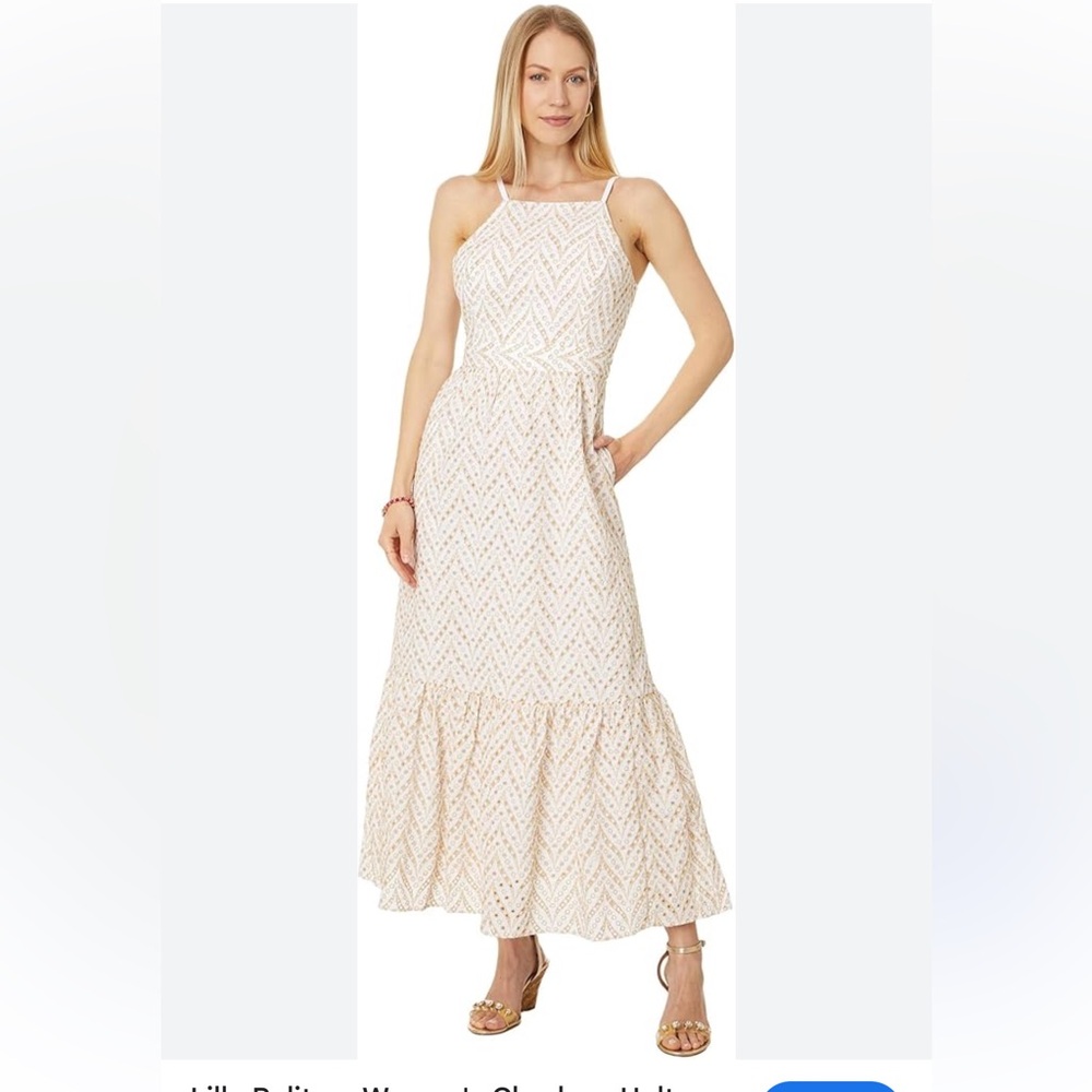 Lilly Pulitzer Sand Bar Metallic Eyelet Dress